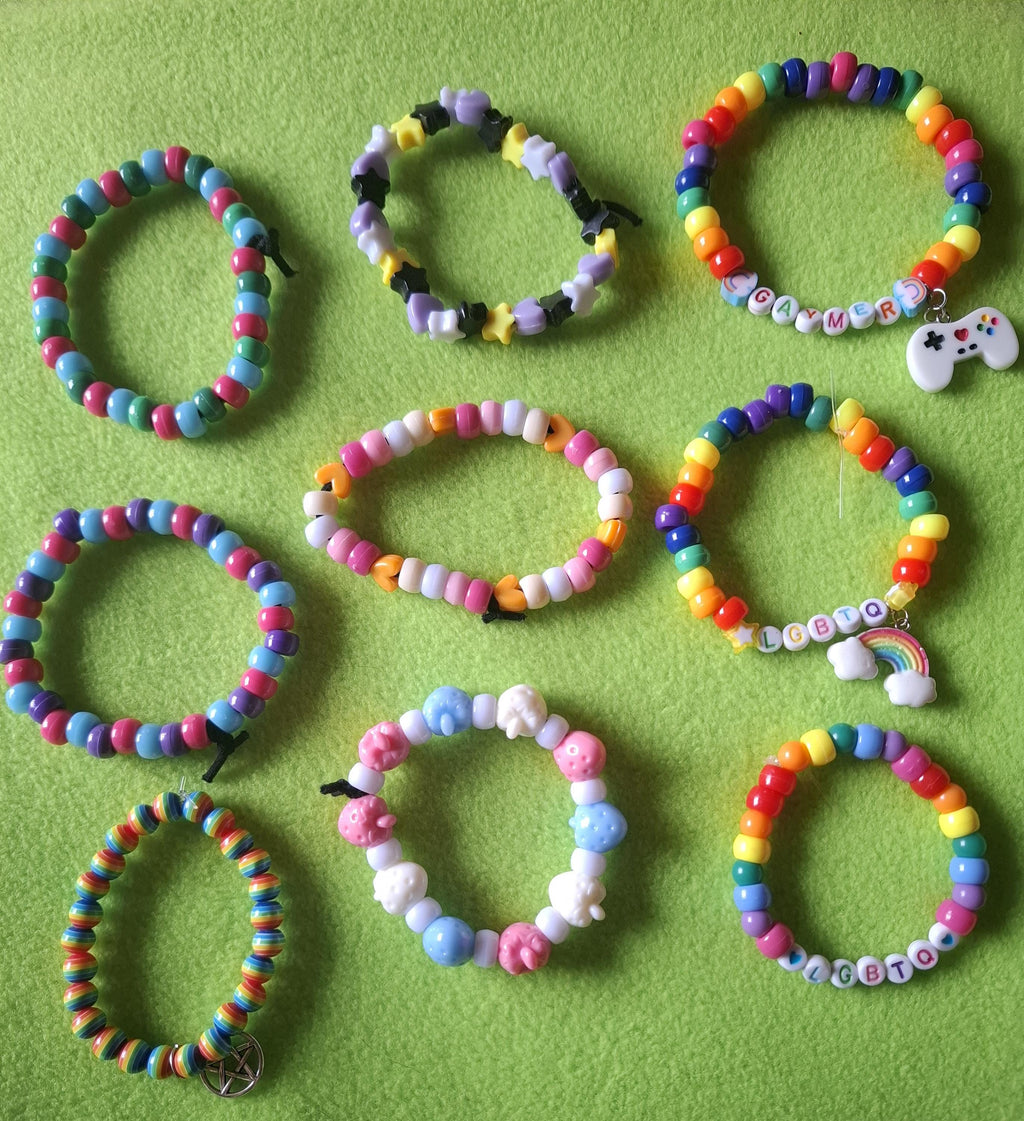 LGBTQ+ Pride Flag Beaded Kandi Bracelets