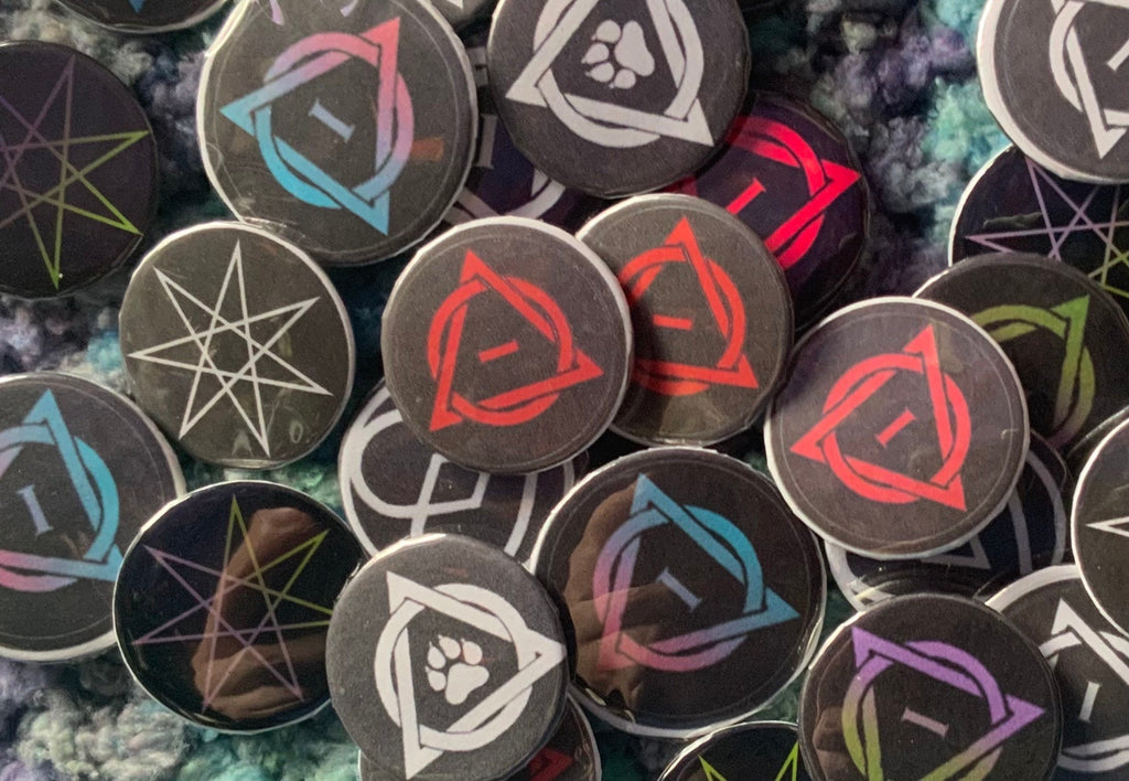 32mm Therian Otherkin  Otherhearted Alterhuman  Pin Button Badges