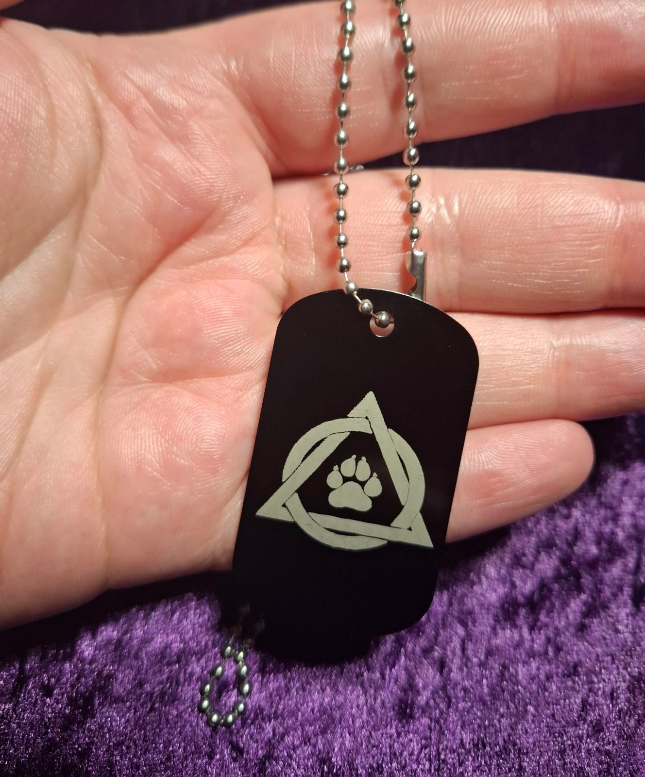 Therian , Otherkin , Alterhuman - Dog tag Necklace