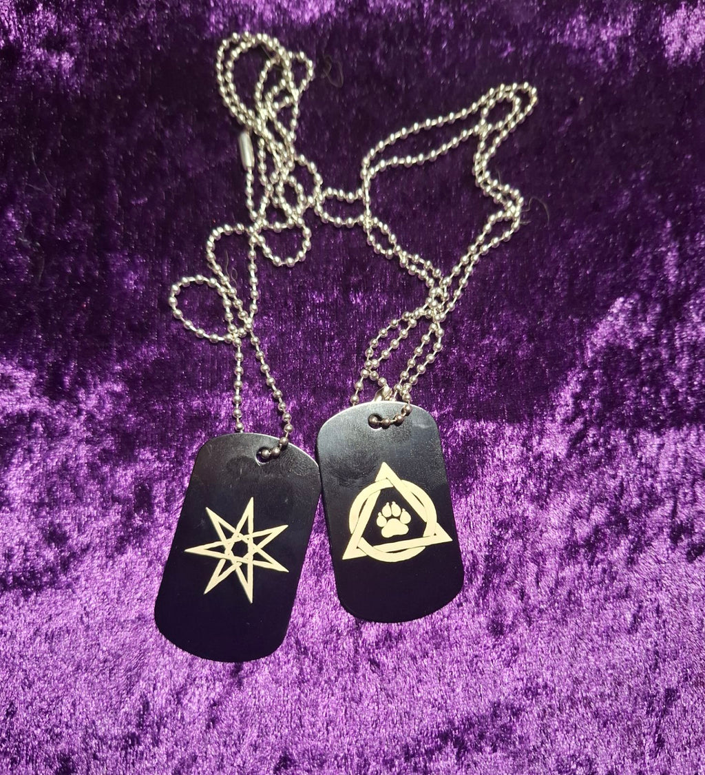Therian , Otherkin , Alterhuman - Dog tag Necklace