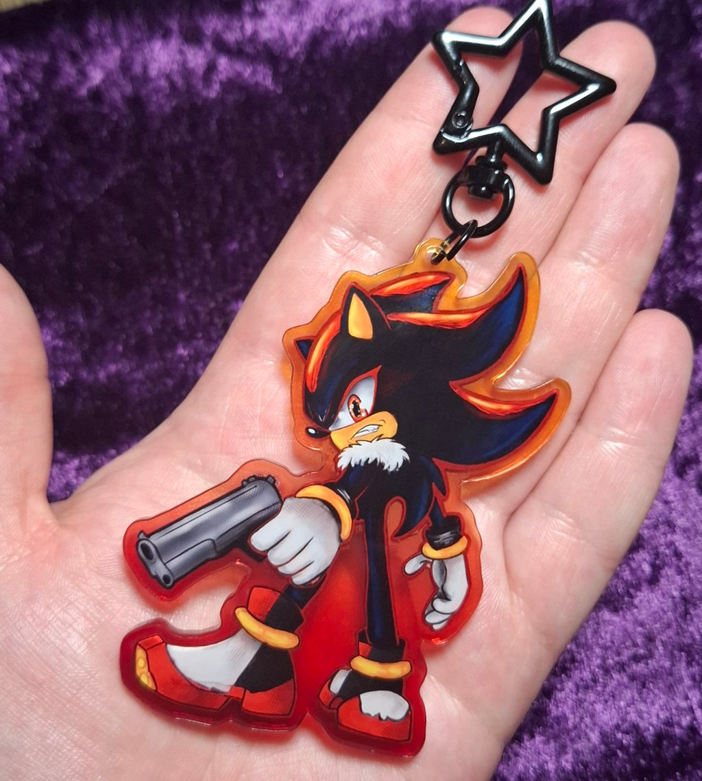 Edgy Emo Hedgehog Gradient Acrylic charm / Keychain