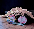 Make Homophobia / Transphobia extinct- Handmade  37mm Dinosaur Button Badge