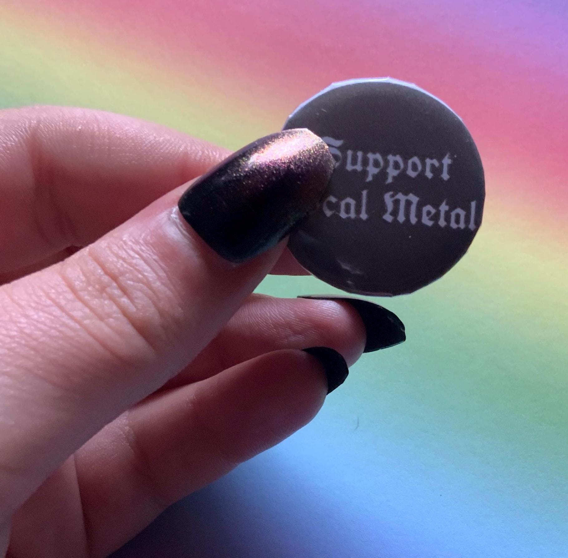 Support Local Metal 32" Button Badge