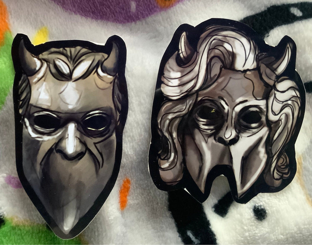 Handmade Nameless Ghoul Glossy Vinyl Sticker  |  Papa Emeritus  | The Band Ghost | Cardinal Copia | Ghost Music band rock pop metal