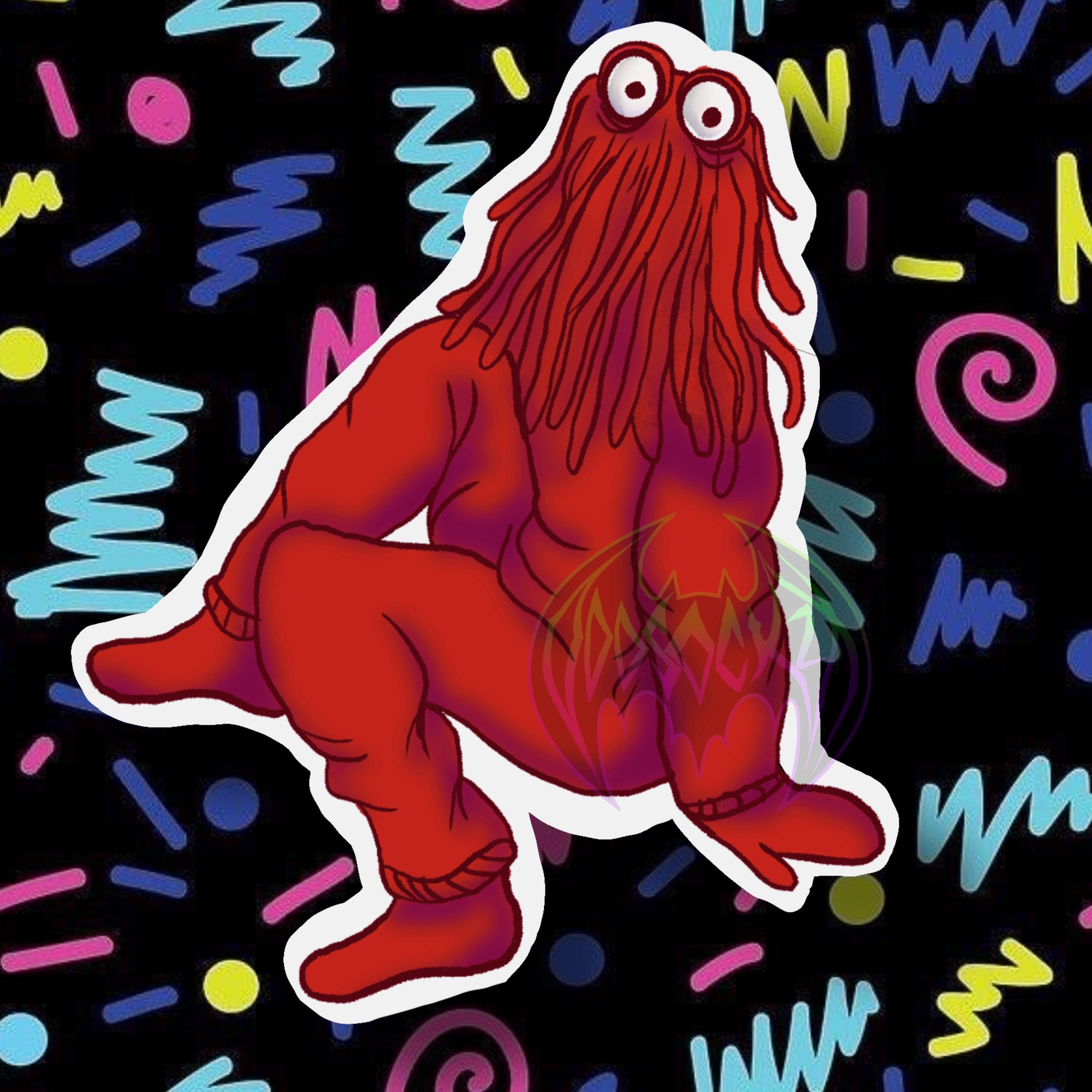 DHMIS - Yellow guy , Red guy , Bird guy- WaterProof vinyl Stickers