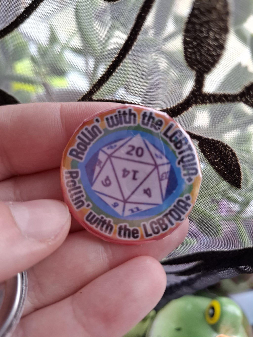 Rollin With the LGBTQIA+ - Holographic Button Pin Badge