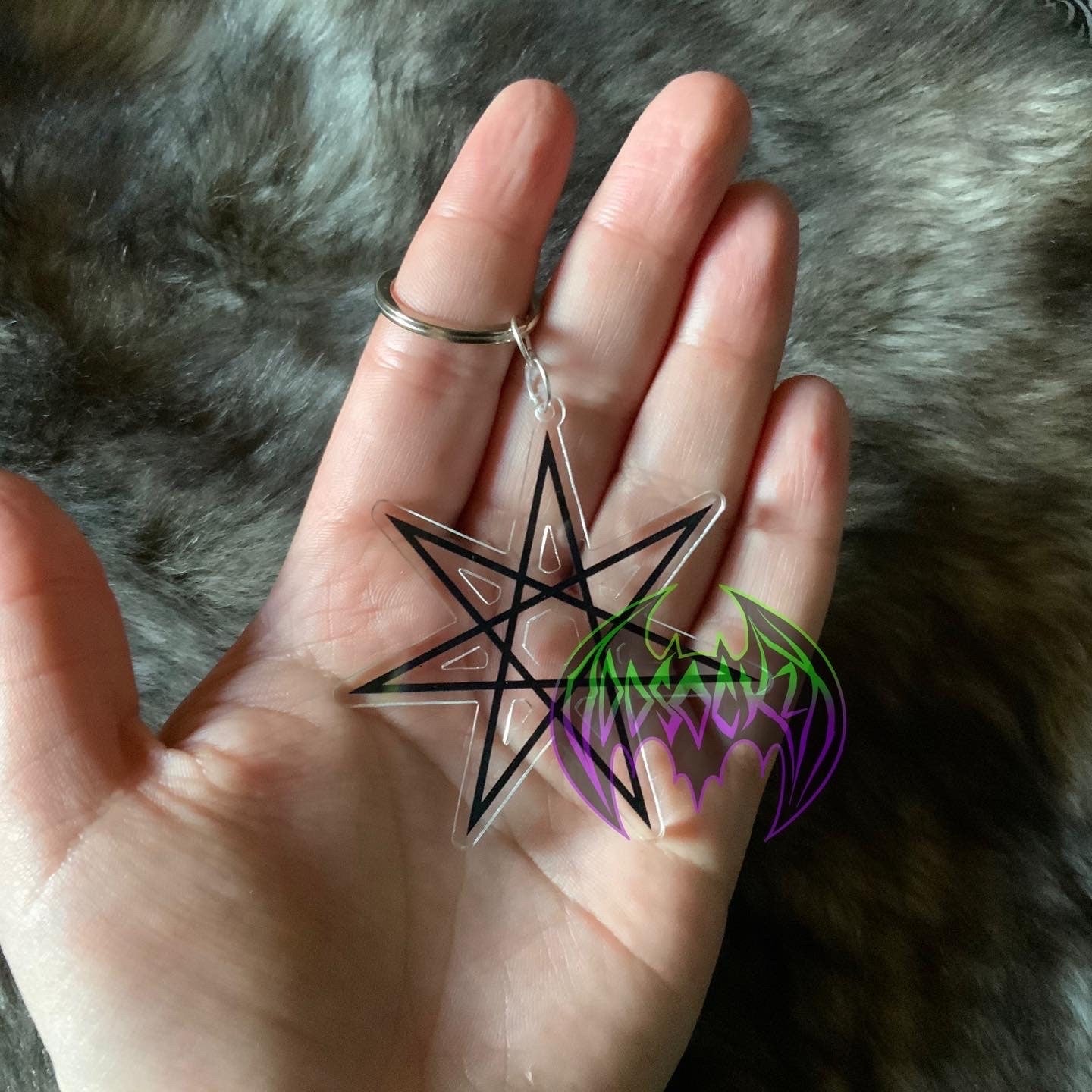 Therian Theta Delta , Otherkin Star ,  Otherhearted , Alterhuman Acrylic Keychain
