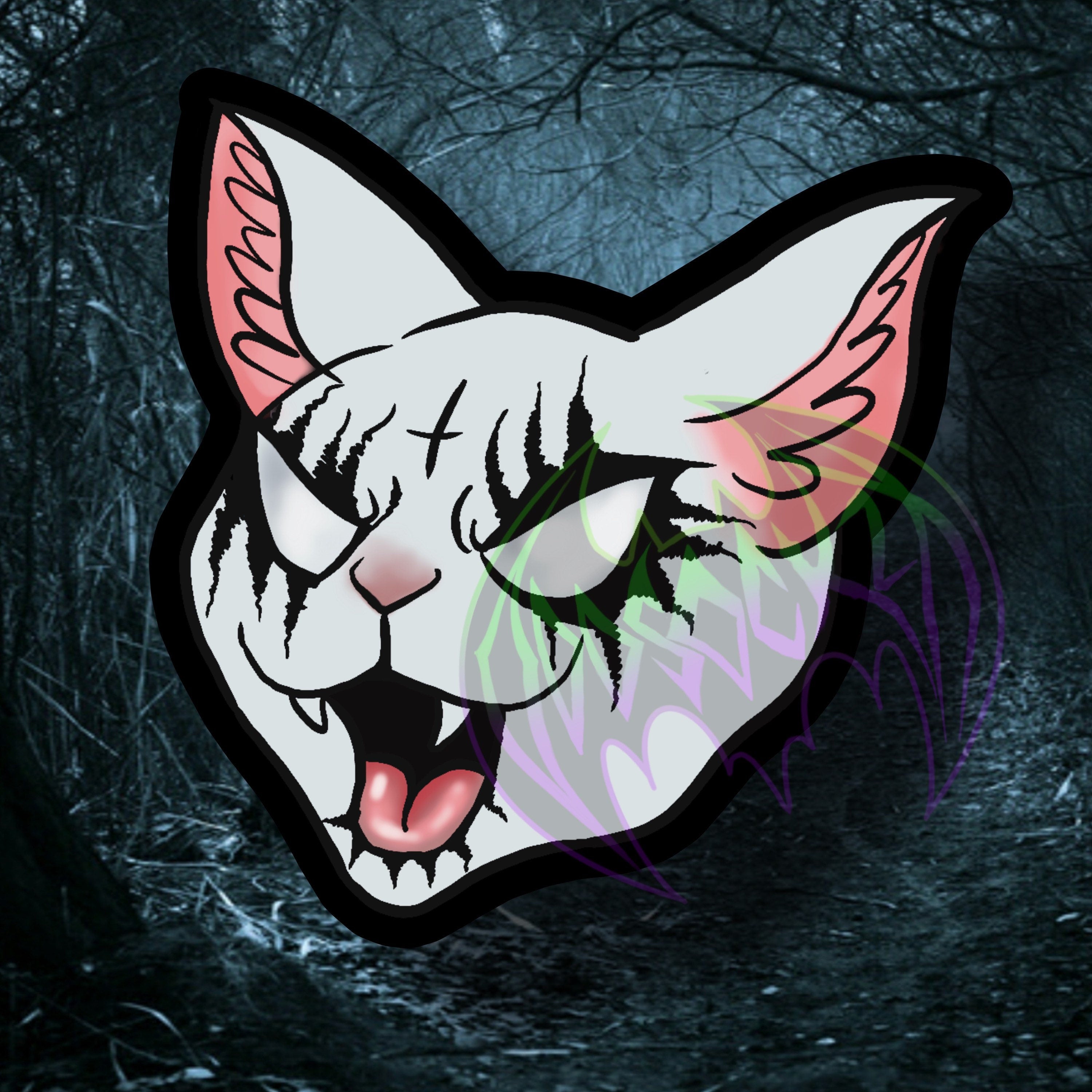CorpsePaint Kitty Vinyl  Waterproof Sticker / Decal