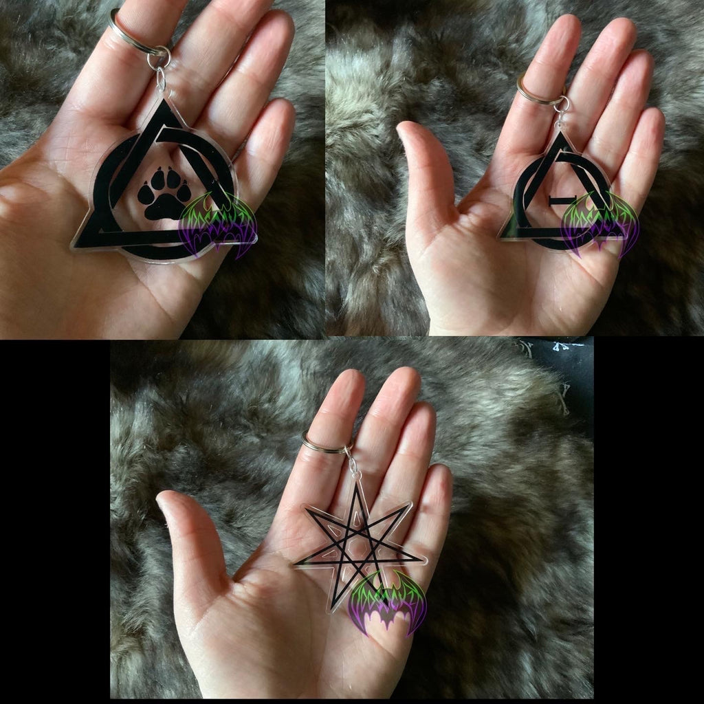 Therian Theta Delta , Otherkin Star ,  Otherhearted , Alterhuman Acrylic Keychain