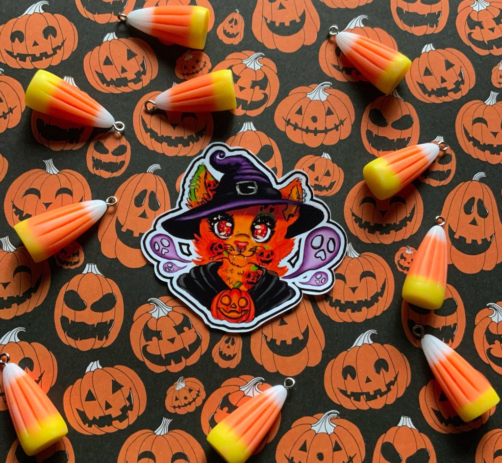 Pumpkin Kitty Vinyl Sticker