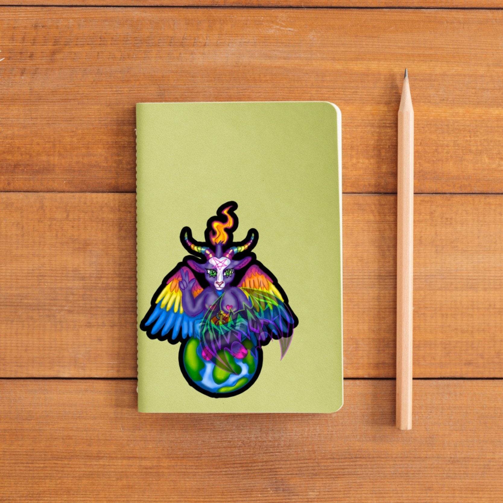 Rainbow Colourful Baphomet-Waterproof Vinyl /Decal