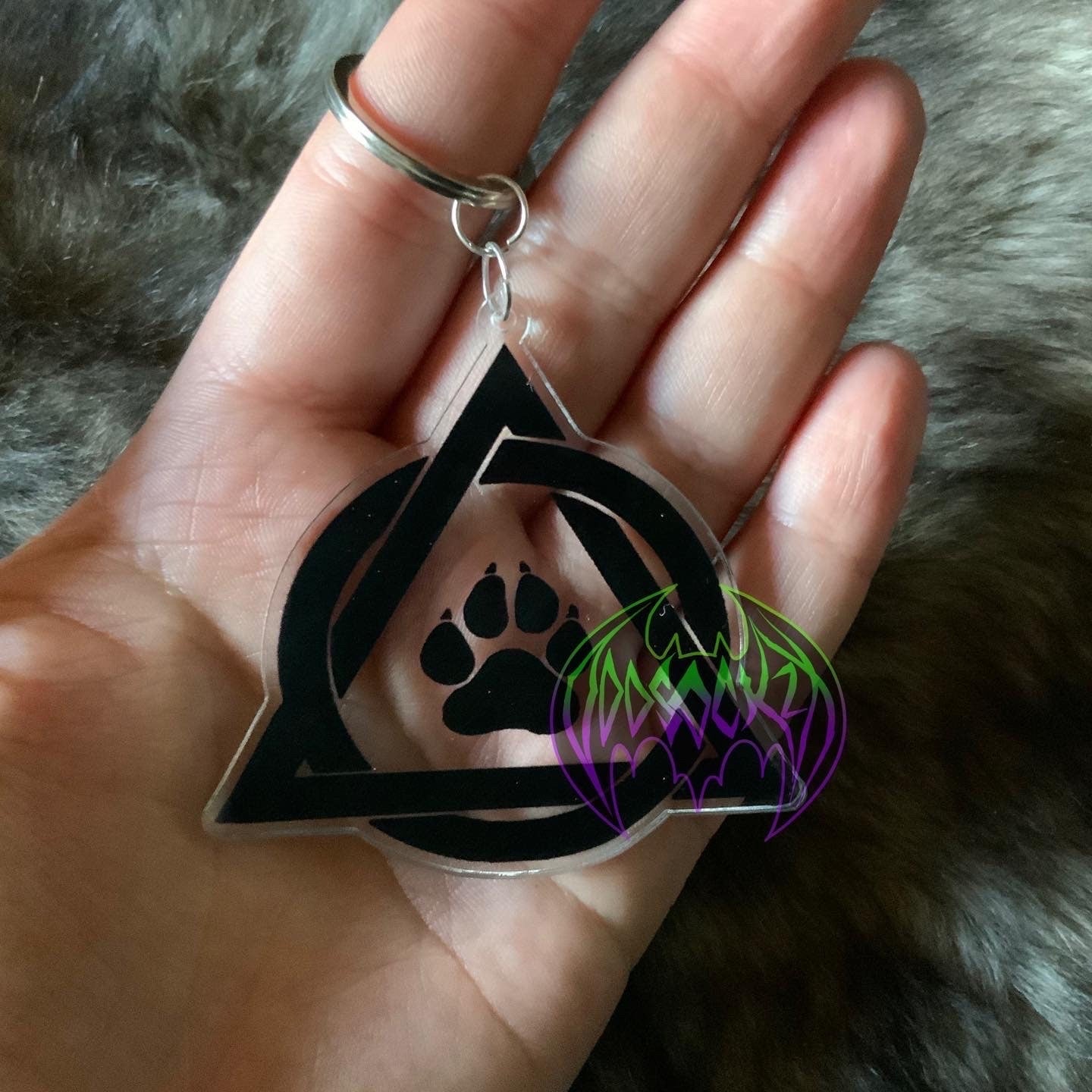 Therian Theta Delta , Otherkin Star ,  Otherhearted , Alterhuman Acrylic Keychain