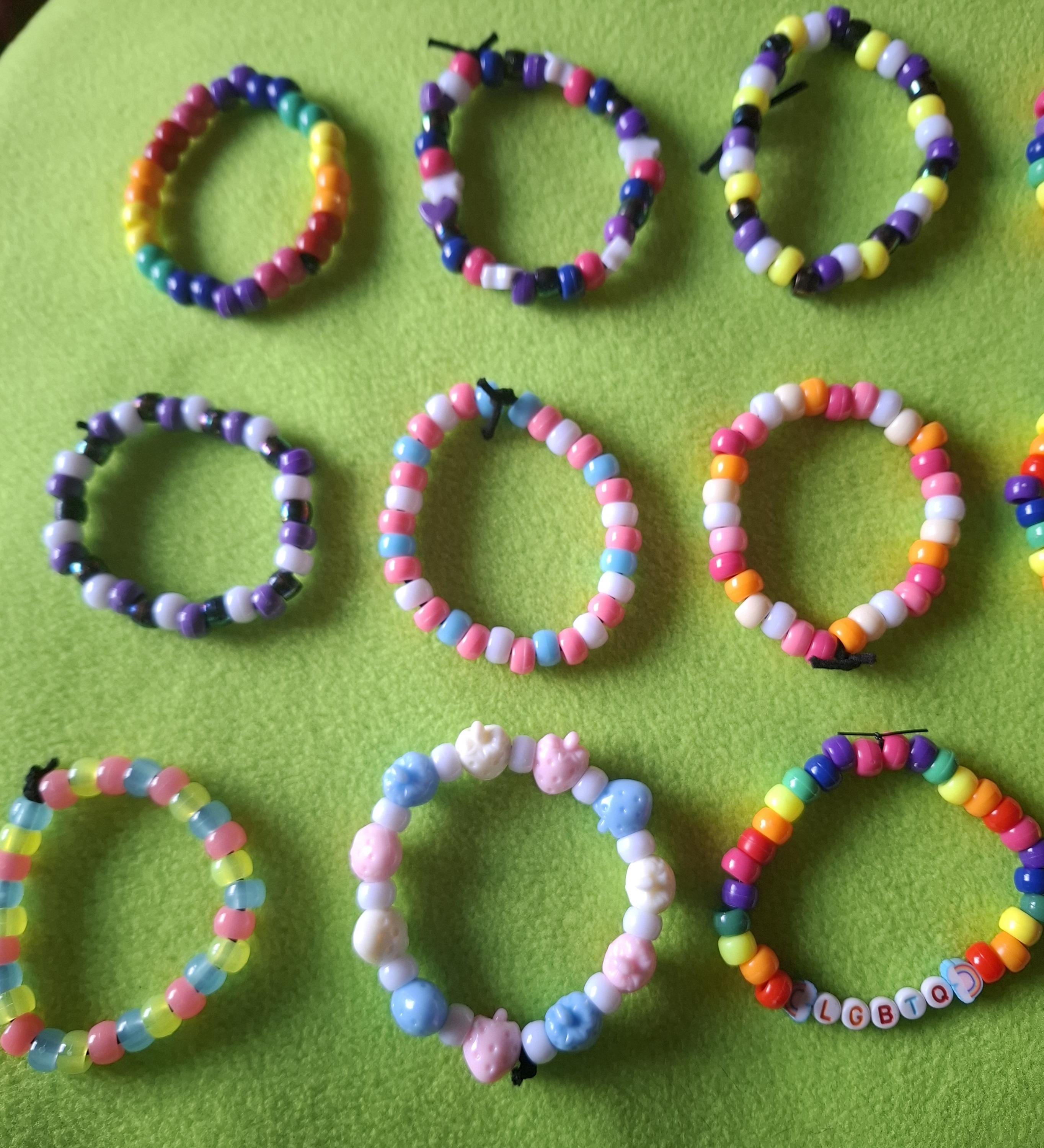 LGBTQ+ Pride Flag Beaded Kandi Bracelets