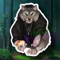 Wolf Therian Quadrobics , Alterhuman Vinyl Sticker / Decal