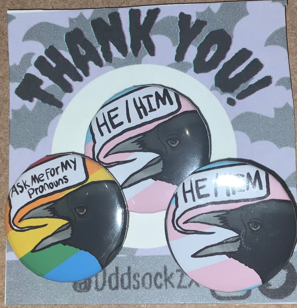 32mm Crownoun (Pronoun) Badges