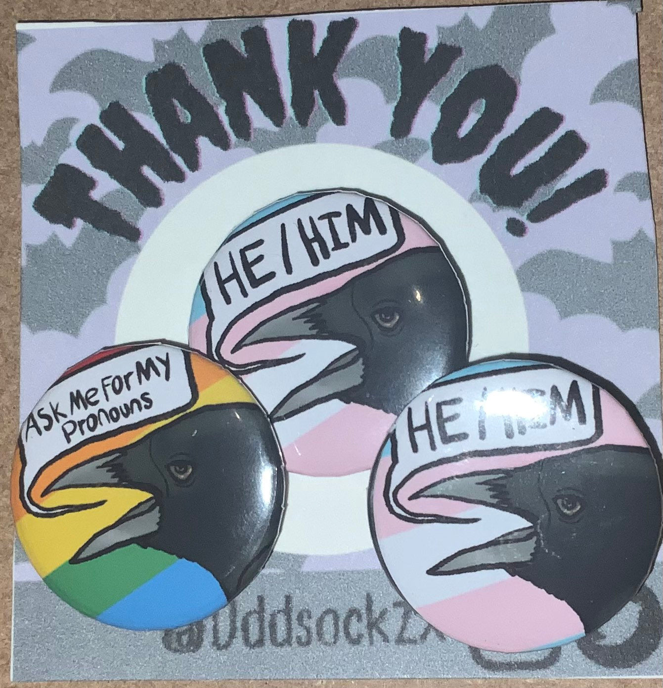 32mm Crownoun (Pronoun) Badges