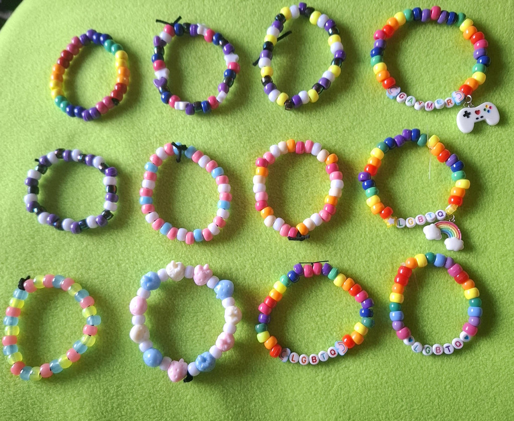 LGBTQ+ Pride Flag Beaded Kandi Bracelets
