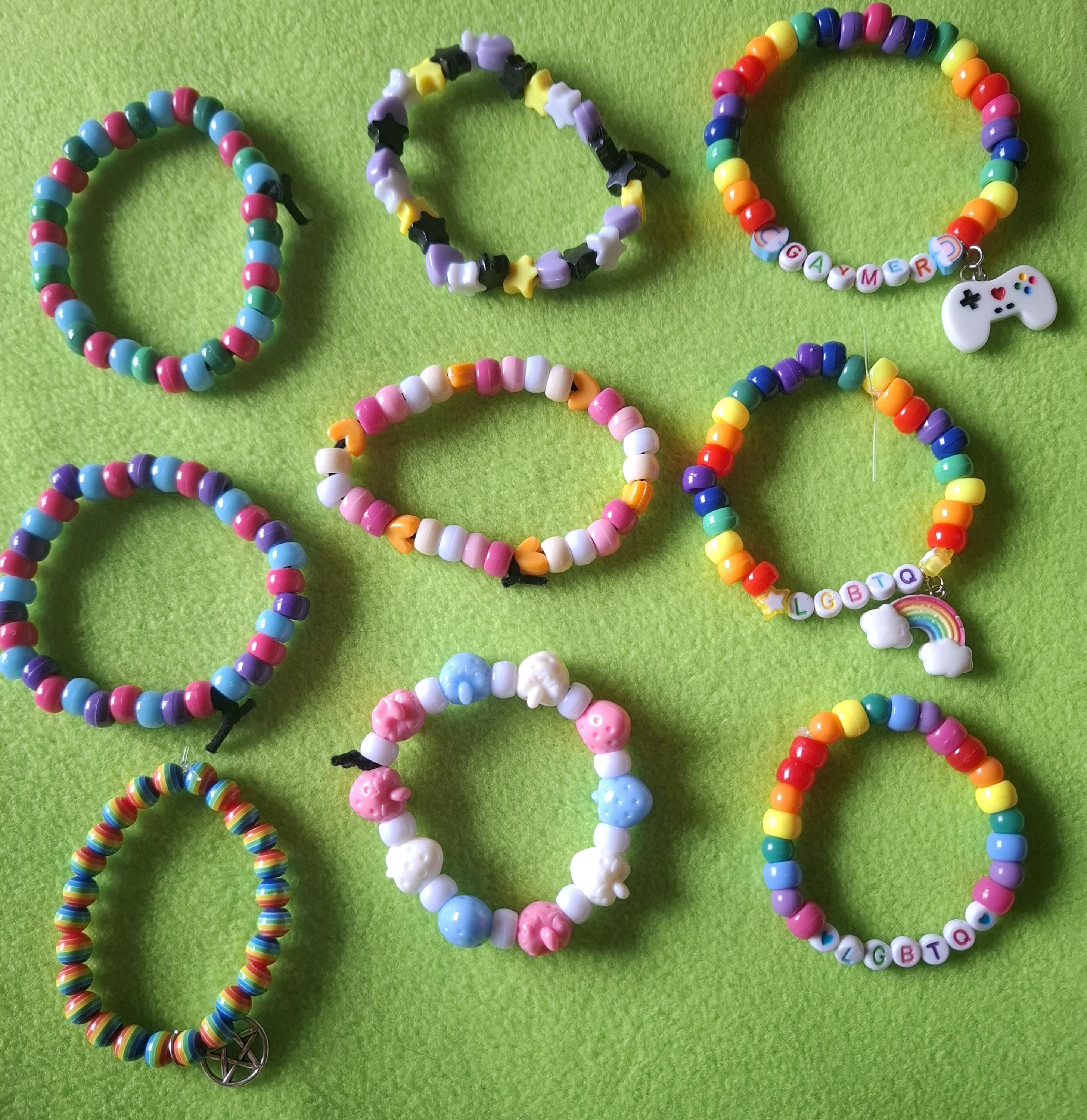 LGBTQ+ Pride Flag Beaded Kandi Bracelets