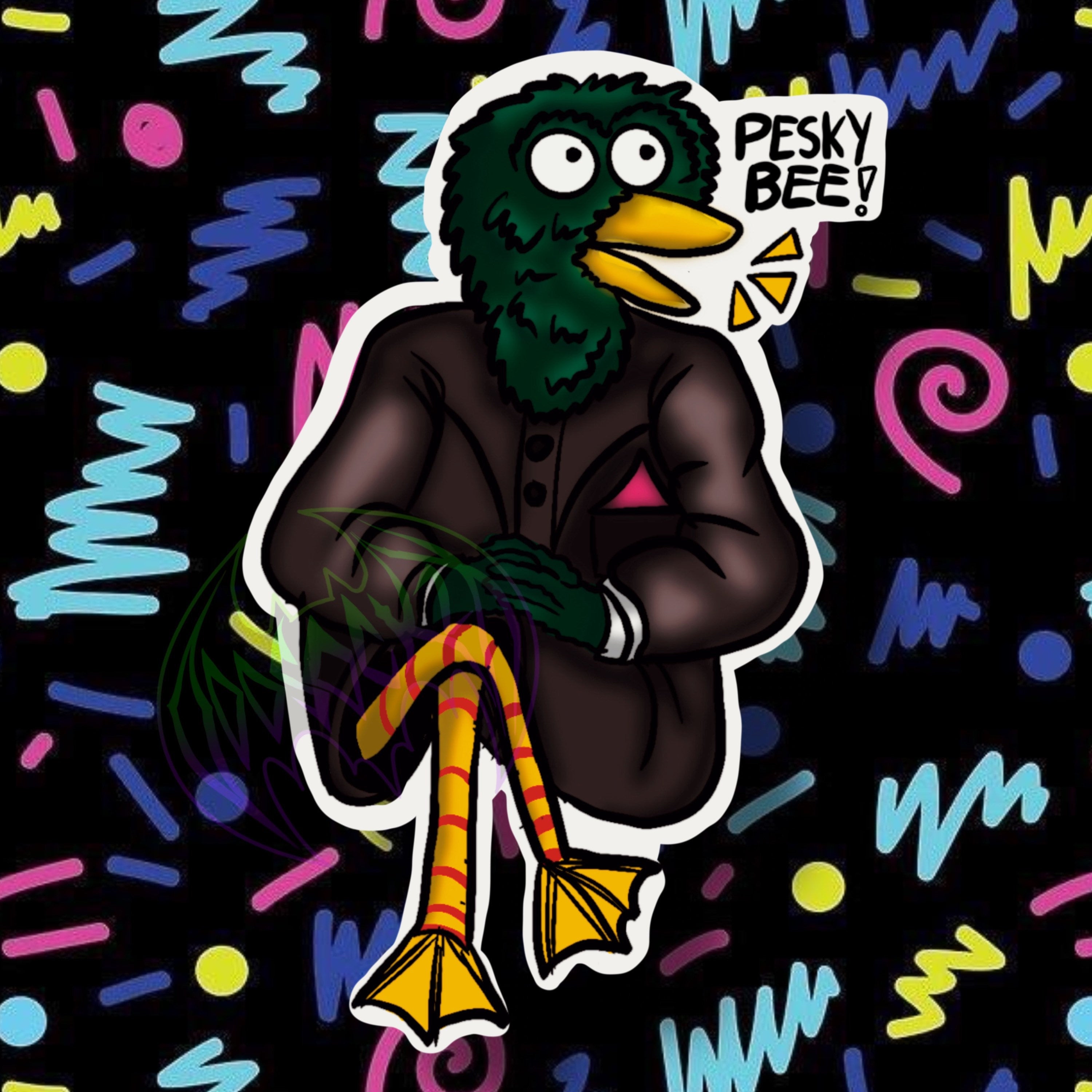 DHMIS - Yellow guy , Red guy , Bird guy- WaterProof vinyl Stickers
