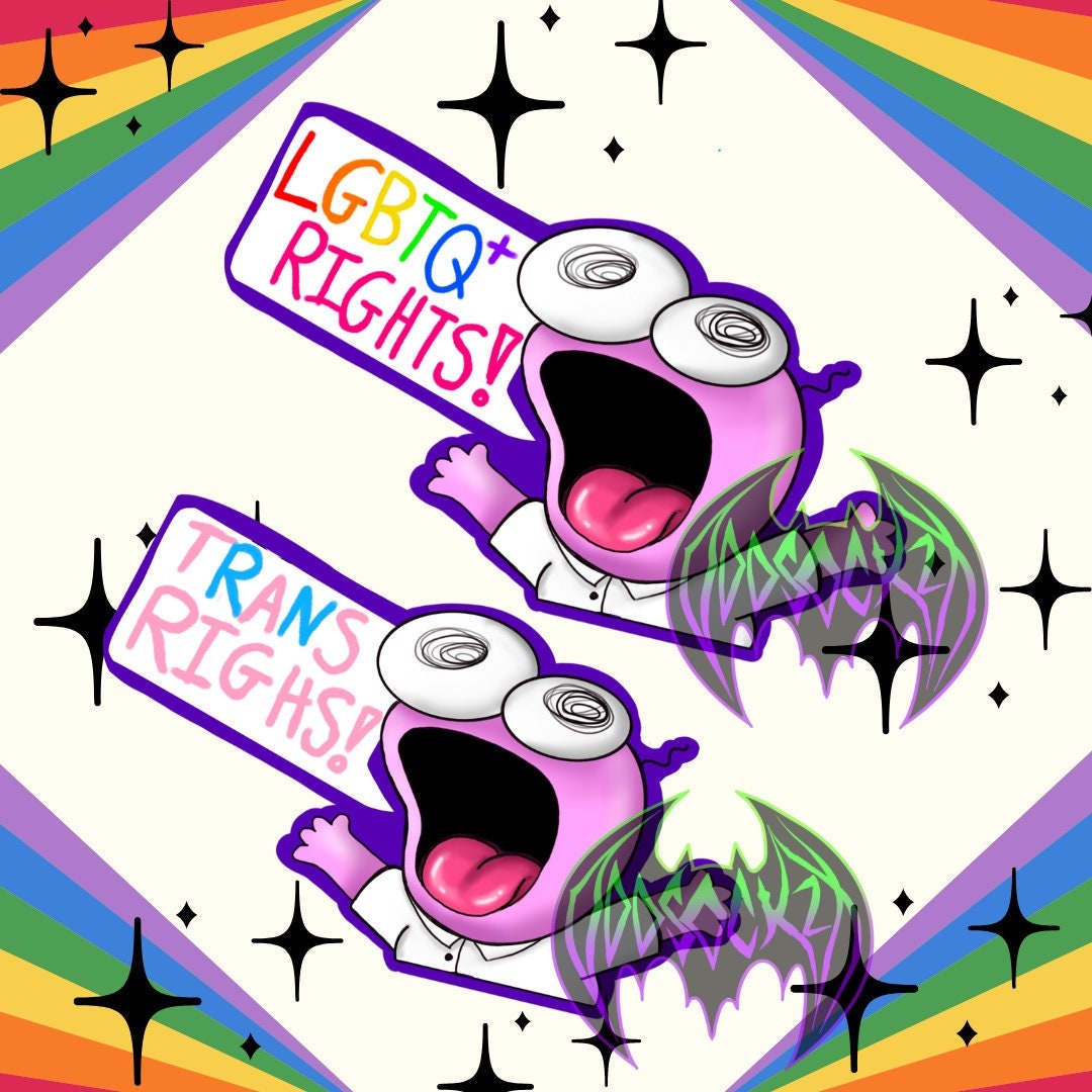 LGBTQIA+ Trans Rights! - Pim Smiling Pals Vinyl Stciker / Decal