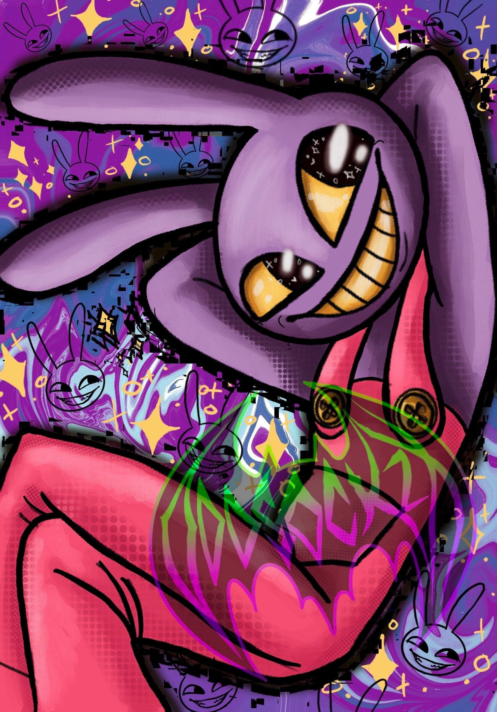 Jax - Digital Circus  A5 Art Print