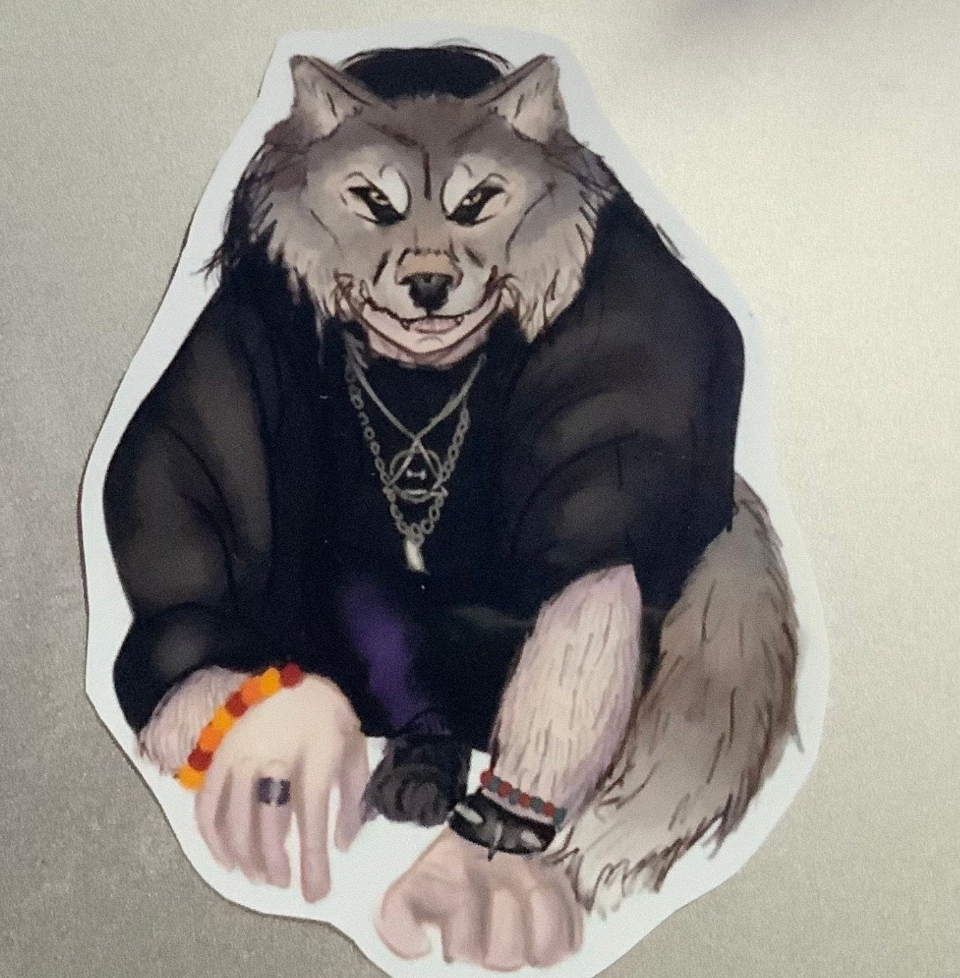 Wolf Therian Quadrobics , Alterhuman Vinyl Sticker / Decal