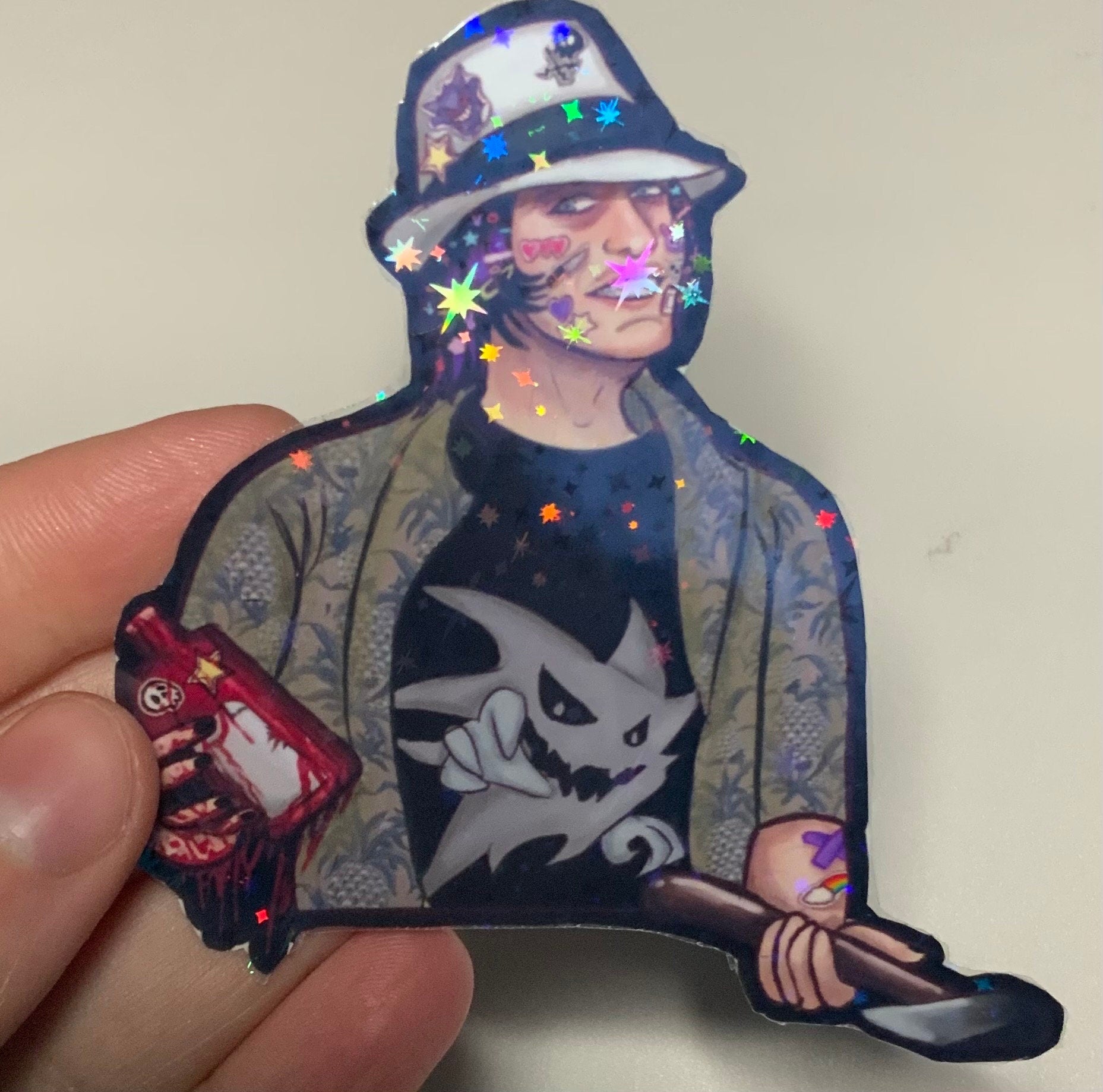 Holographic Habit EverymanHybrid  Vinyl Stickers