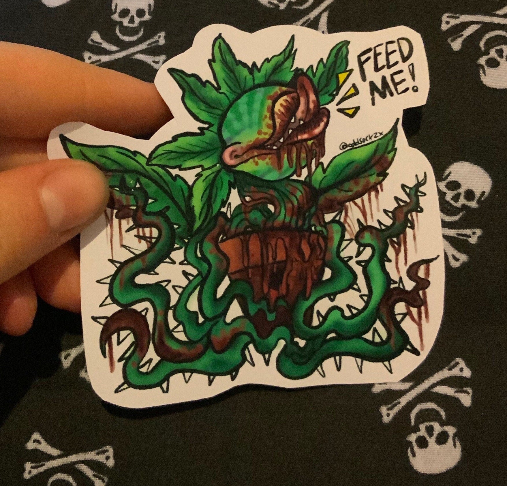 FEED ME!! -Audry 2 -Killer Plant -  High Quality Glossy Waterproof Vinyl  Sticker /Decal