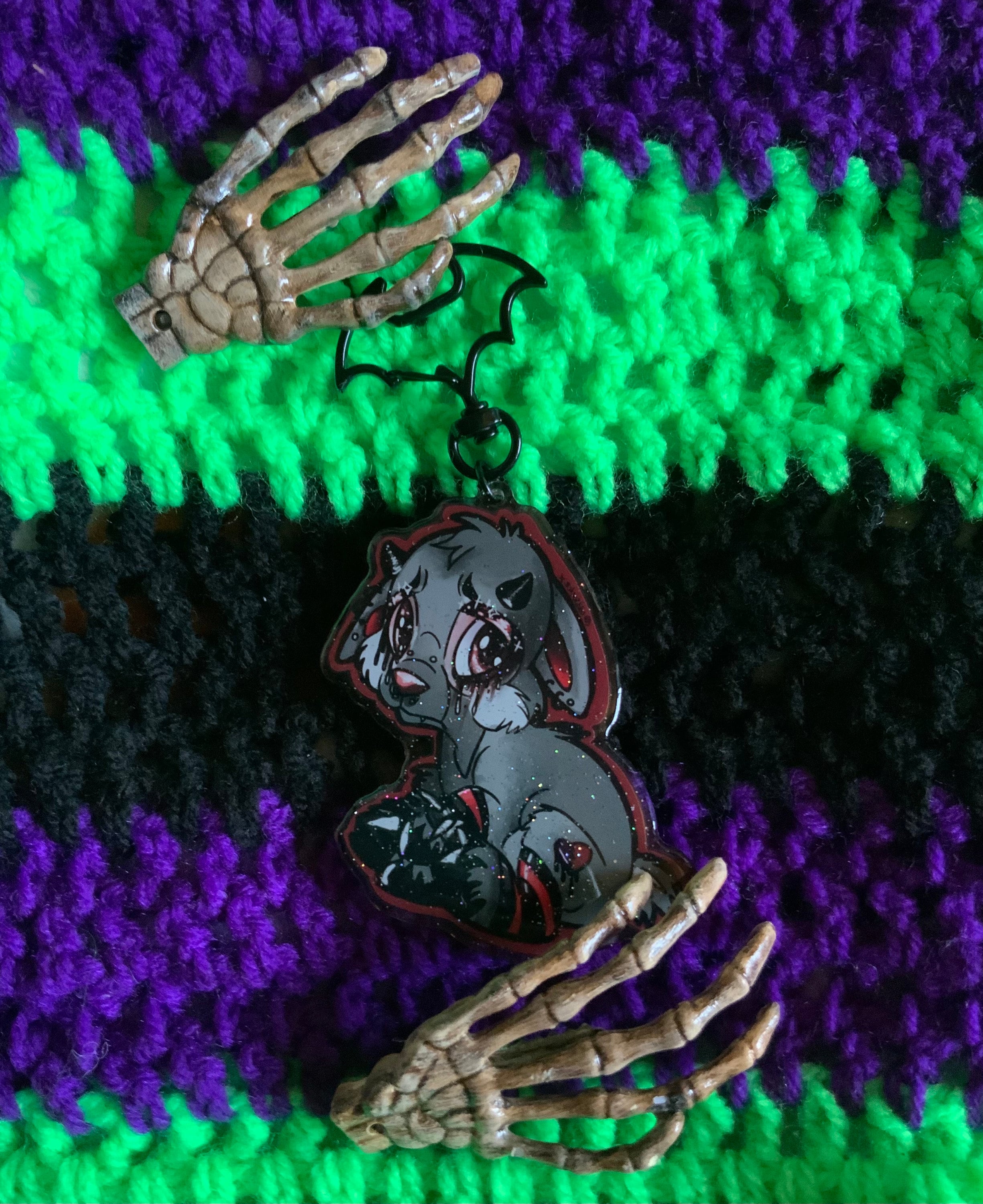 Neopets Emo ixi- Acrylic charm / Keychain