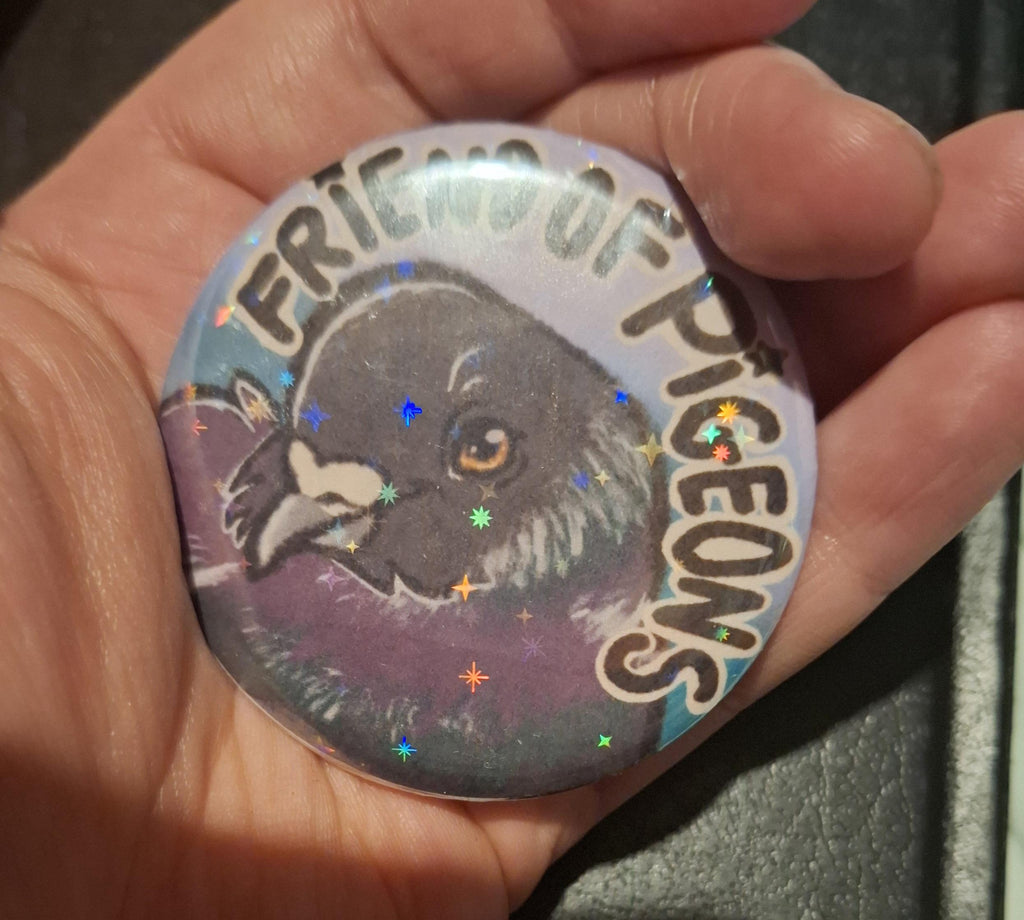 Friend of Pigeons 38mm or 58mm Button Badge