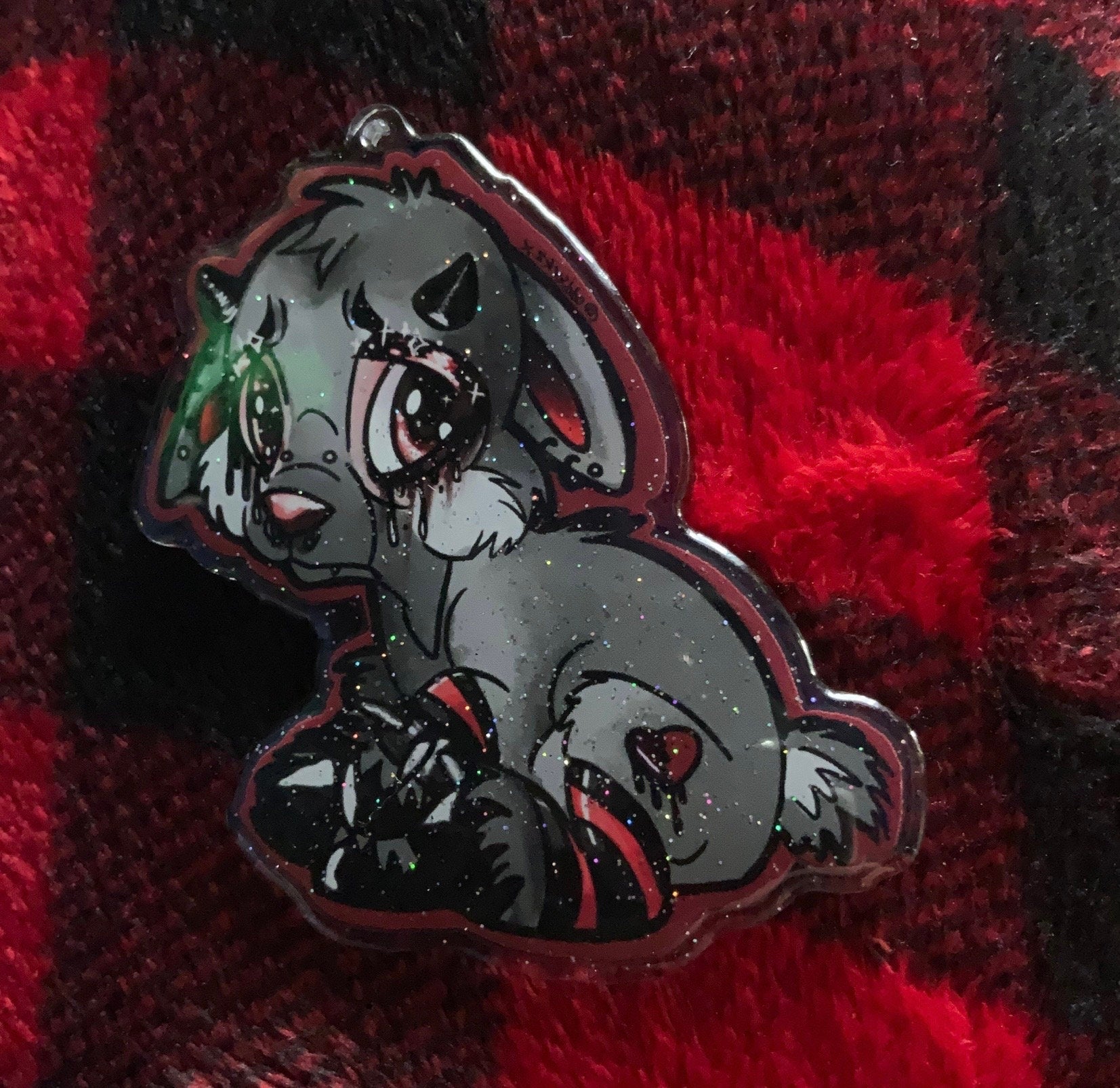 Neopets Emo ixi- Acrylic charm / Keychain
