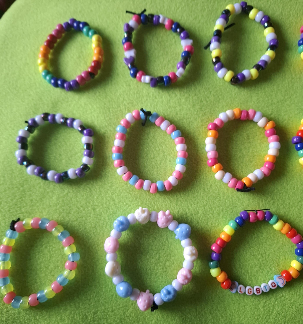 LGBTQ+ Pride Flag Beaded Kandi Bracelets