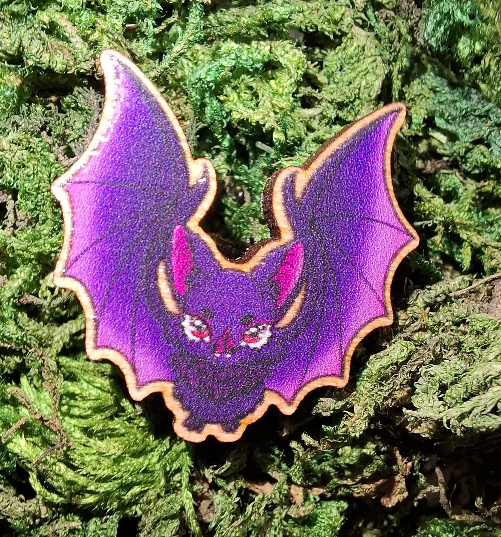 Goblincore animals & Fungi 25mm Eco friendly Wooden Pin Badge