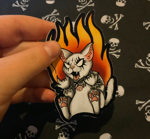 CorpsePaint Kitty Vinyl  Sticker / Decal