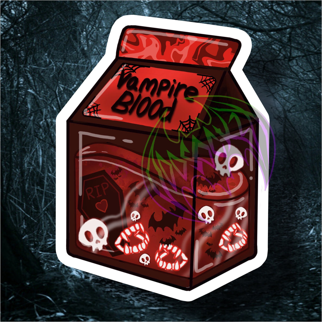 Vampire Blood Vinyl Milk Carton Sticker/Decal