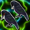 Chaotic Crows Stickers