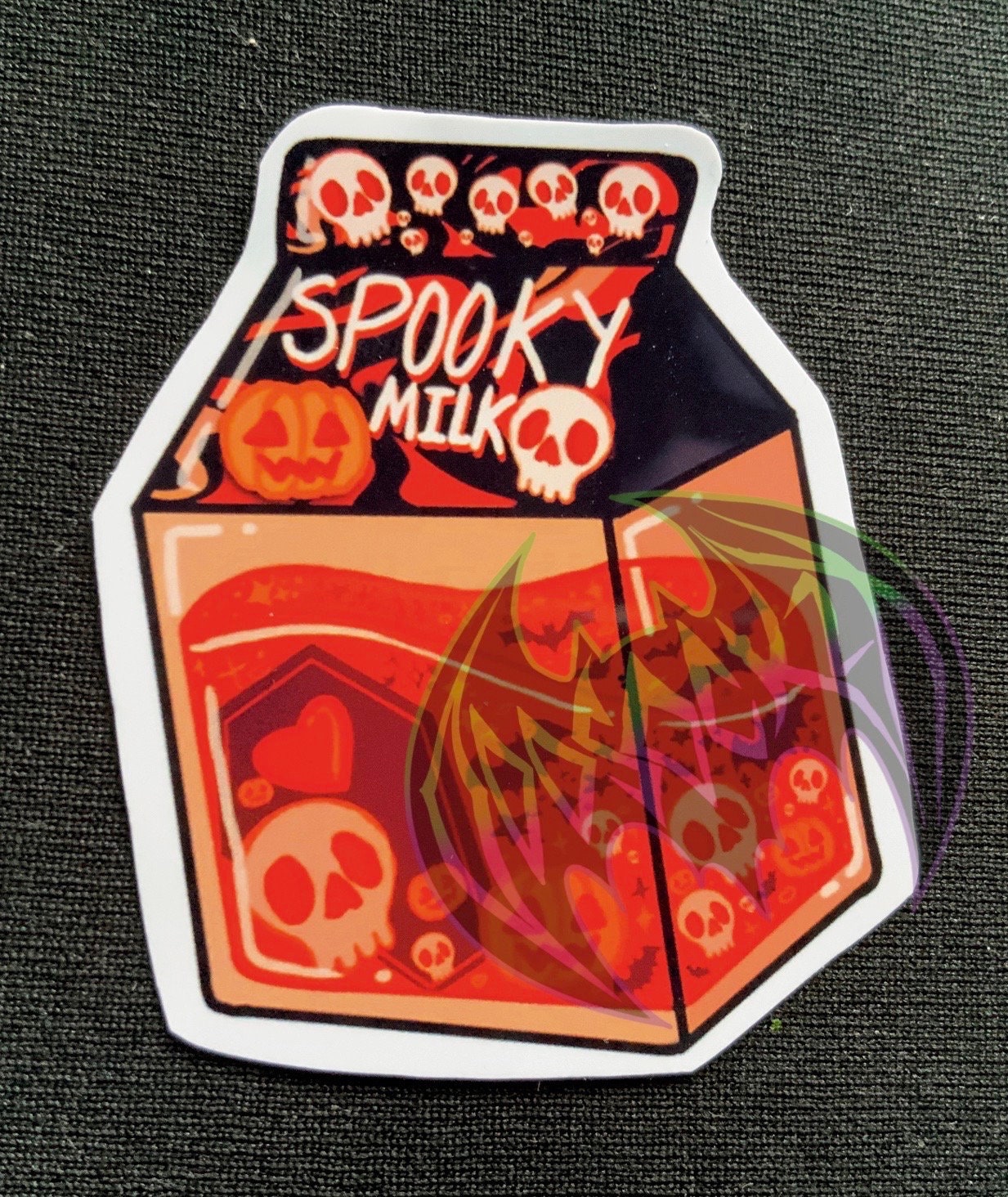 Vinyl Spooky Halloween Milk Carton Sticker /Decal
