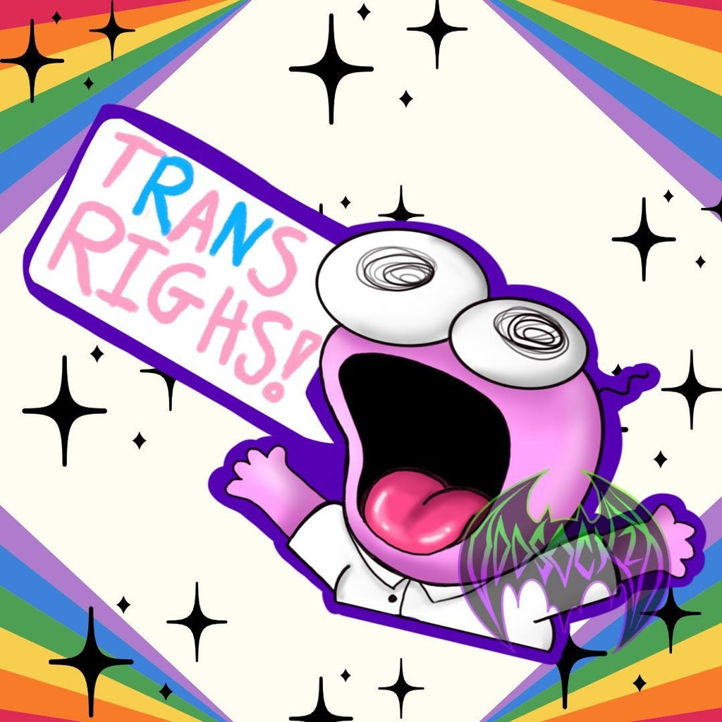 LGBTQIA+ Trans Rights! - Pim Smiling Pals Vinyl Stciker / Decal