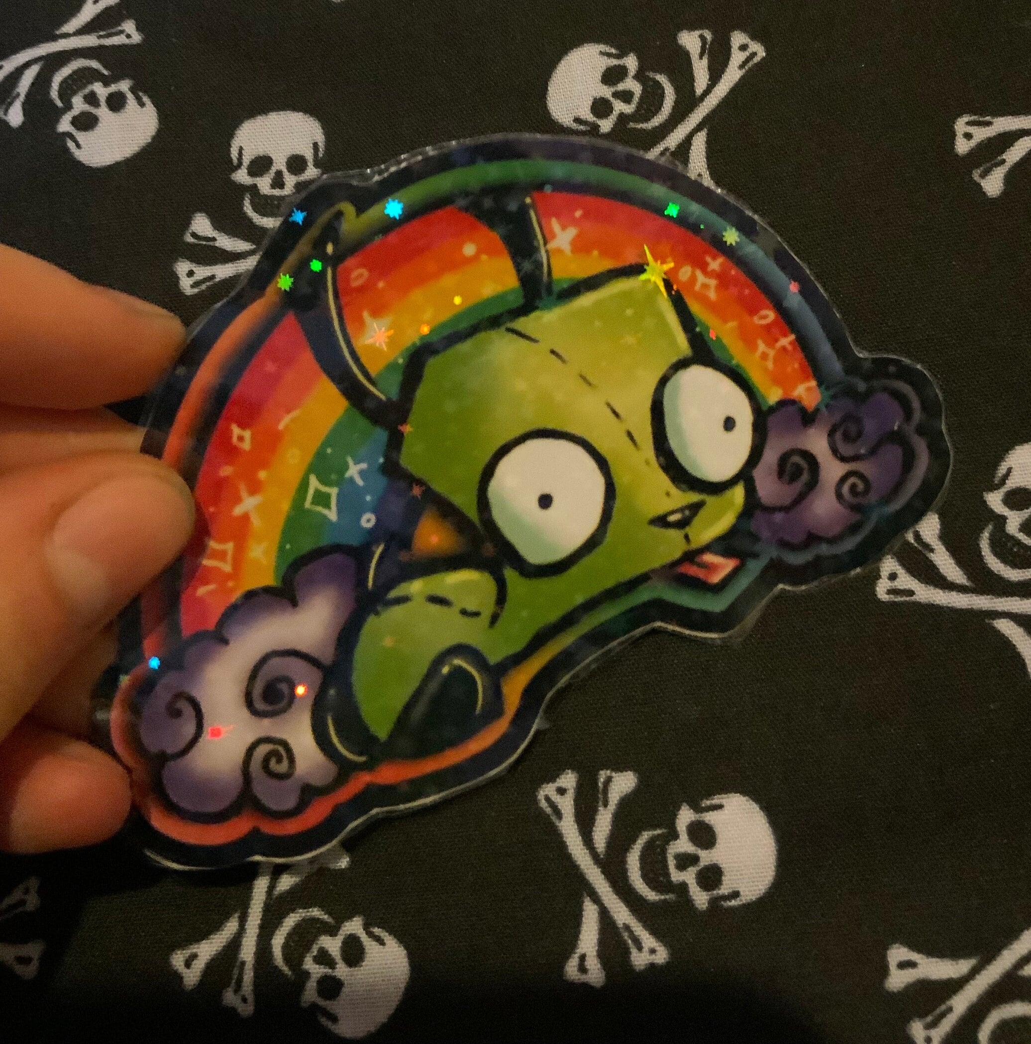 Gir - Invader Zim Robot Alien -Vinyl Holographic Sticker