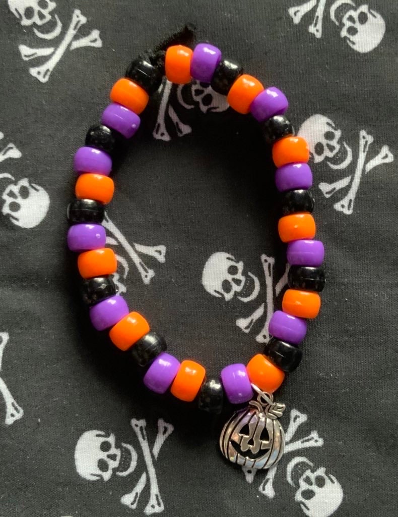 Halloween Pumpkin  Kandi singles / Bracelet