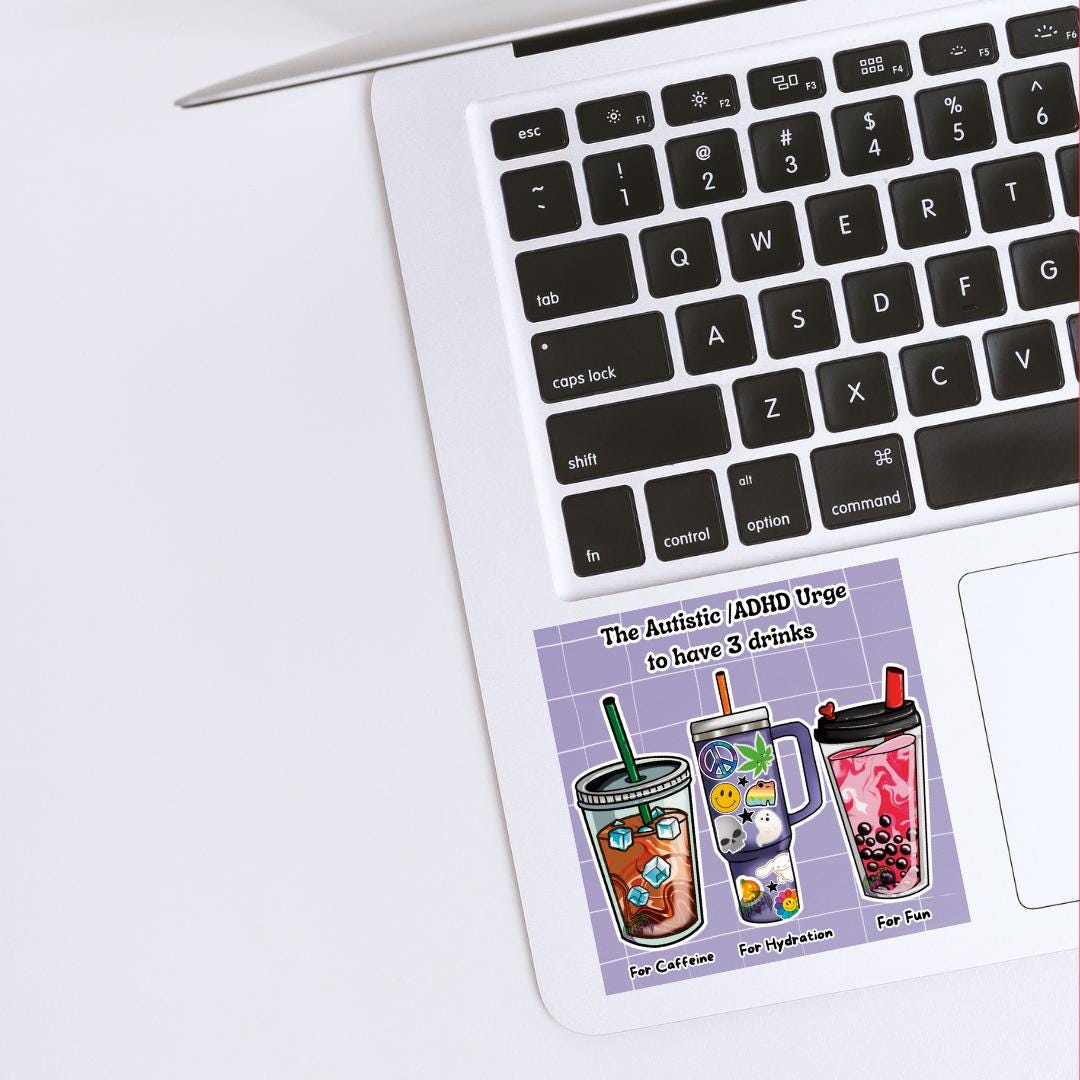 The Autistic ADHD urge to have 3 drinks Sticker