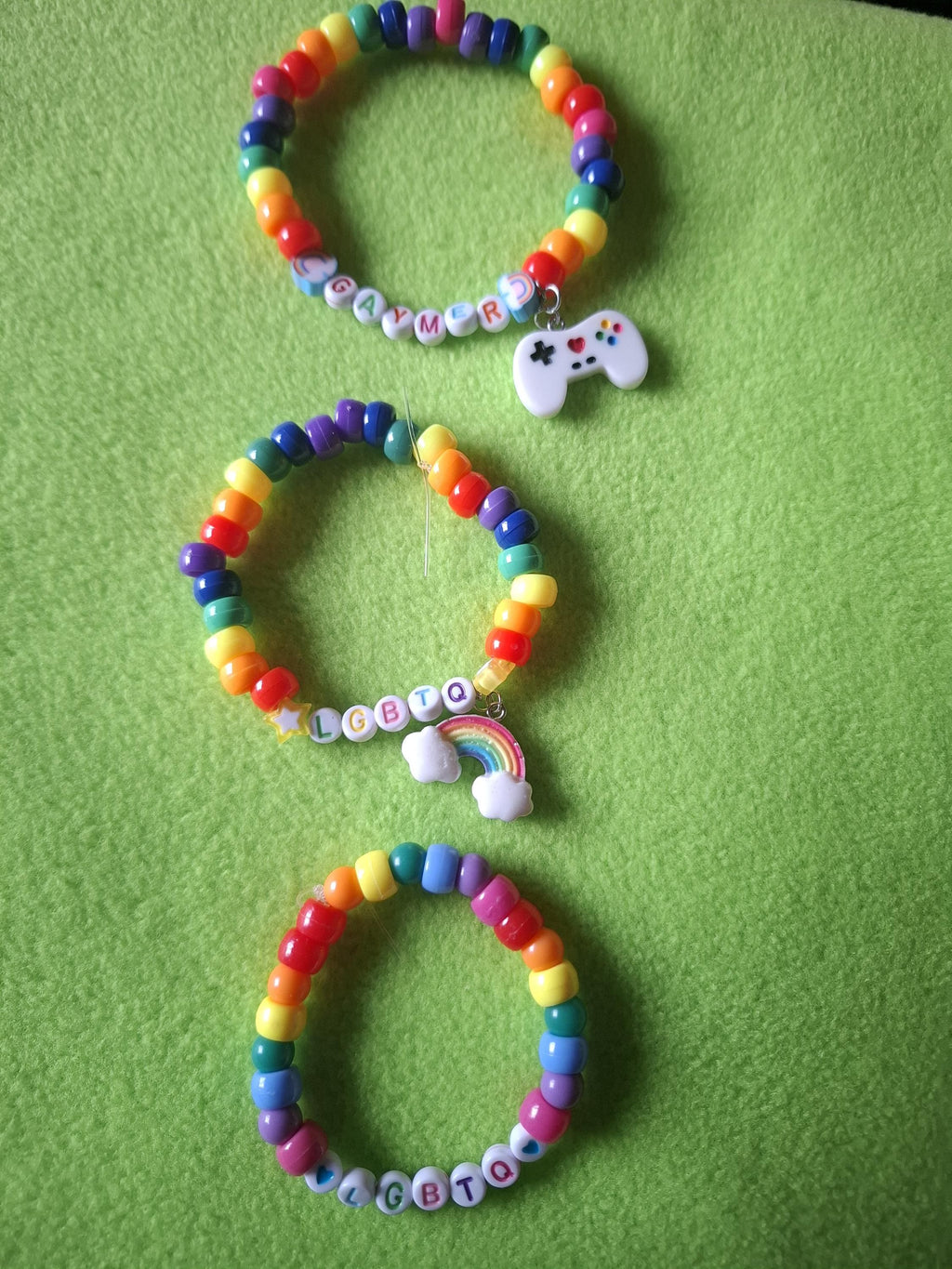 LGBTQ+ Pride Flag Beaded Kandi Bracelets