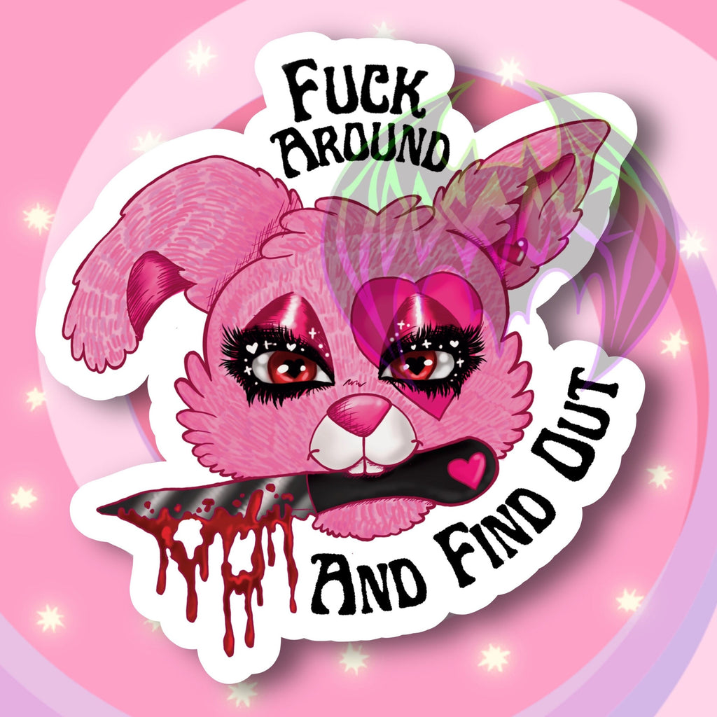 Handmade F*ck around and find out- Horror Vinyl Sticker