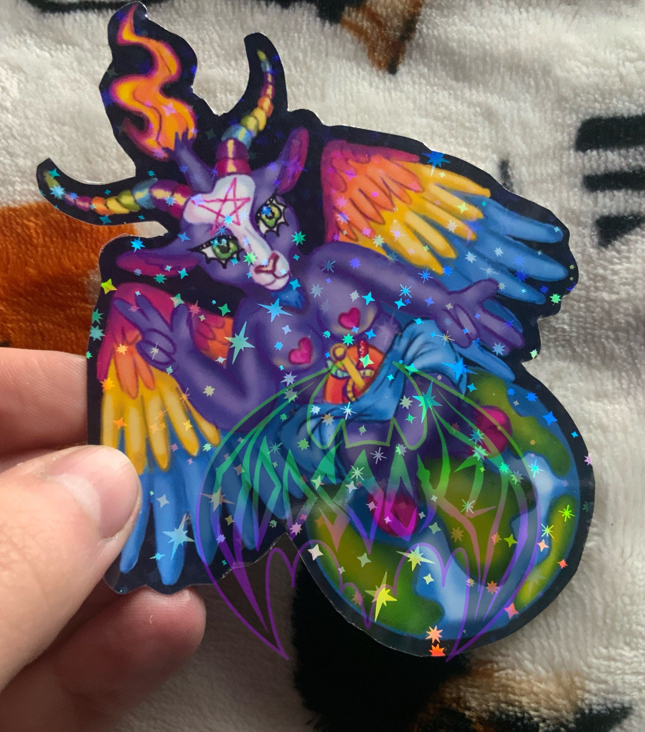 Rainbow Colourful Baphomet-Waterproof Vinyl /Decal