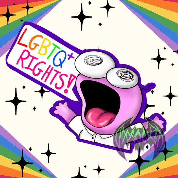 LGBTQIA+ Trans Rights! - Pim Smiling Pals Vinyl Stciker / Decal