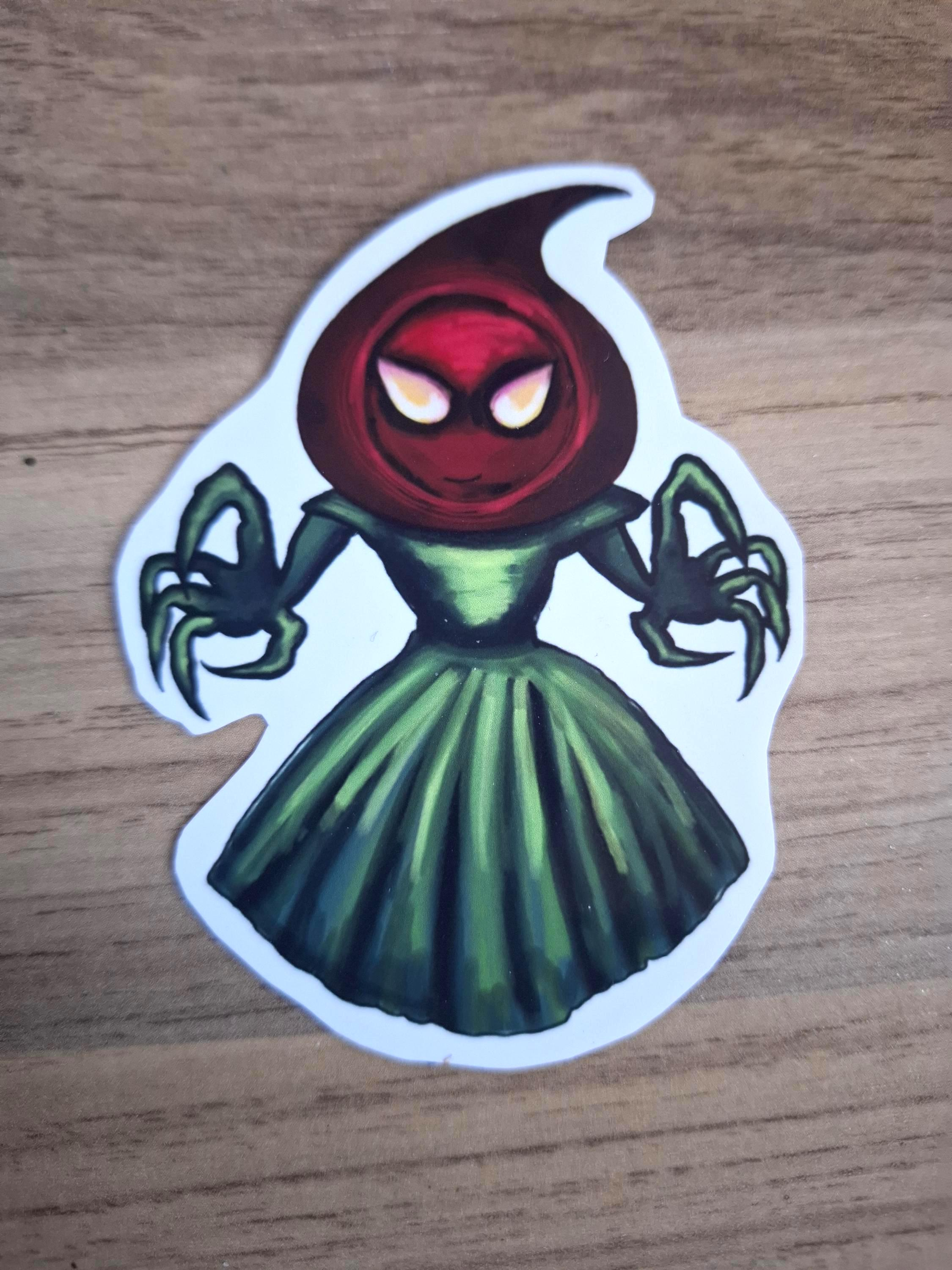 Cryptid Cuties Handmade Vinyl Stickers- Creepycute Monsters, Gothic spooky gift idea , cryptids , monsters, folklore creatures.