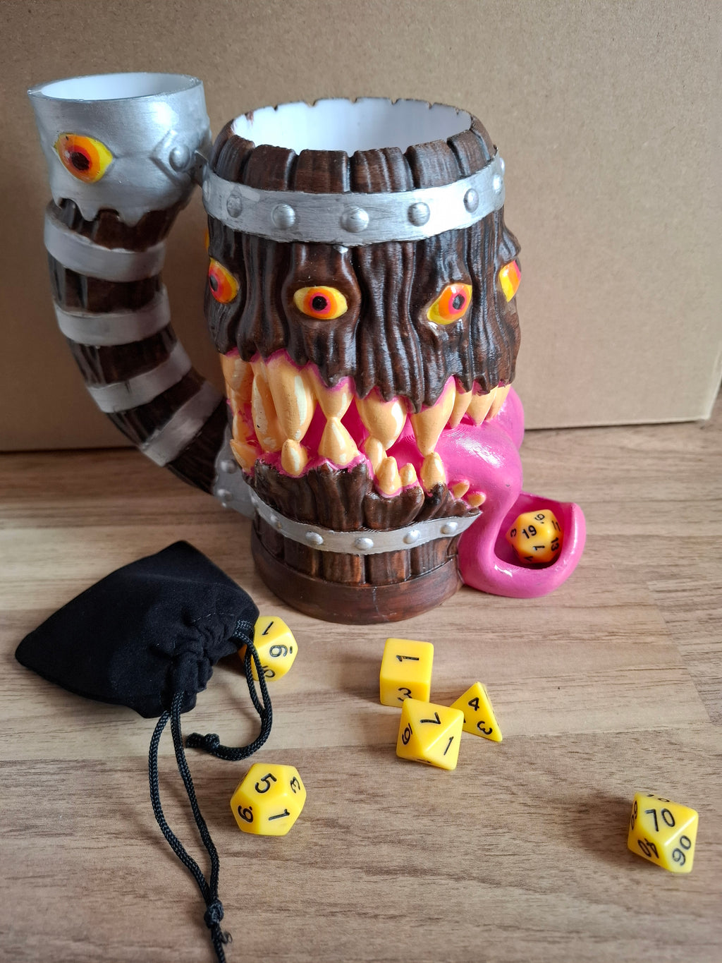 Mimic Dice tower can holder