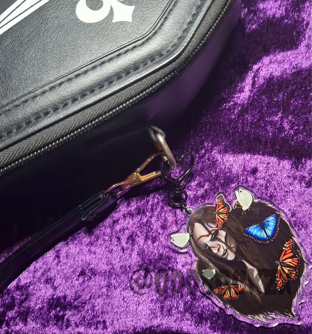 The Creature with butterflies -GDT Frankenstein- Clear Acrylic Keychain
