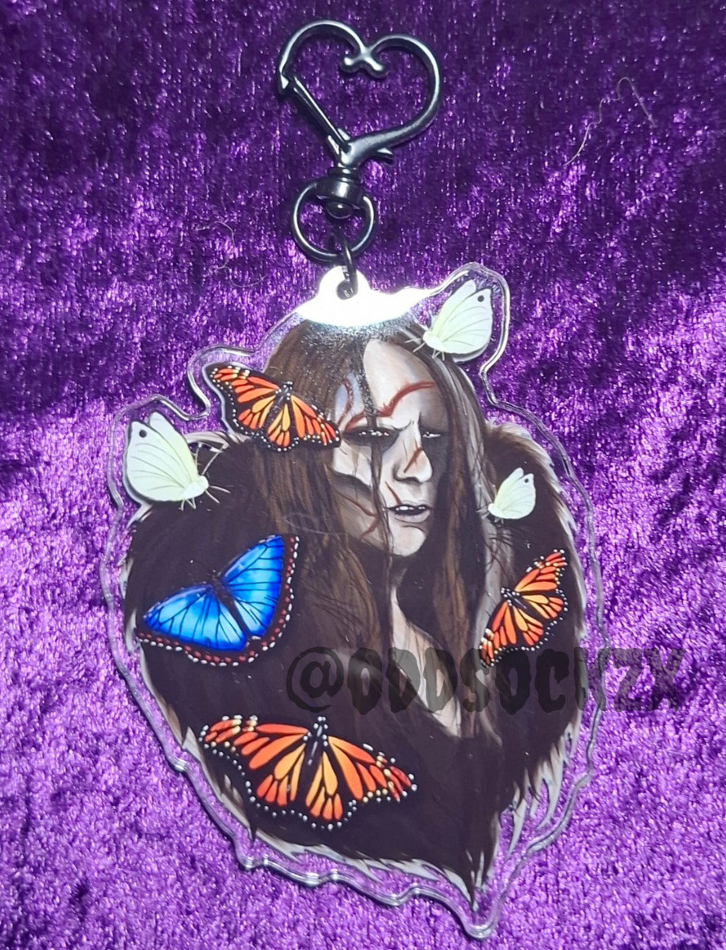 The Creature with butterflies -GDT Frankenstein- Clear Acrylic Keychain